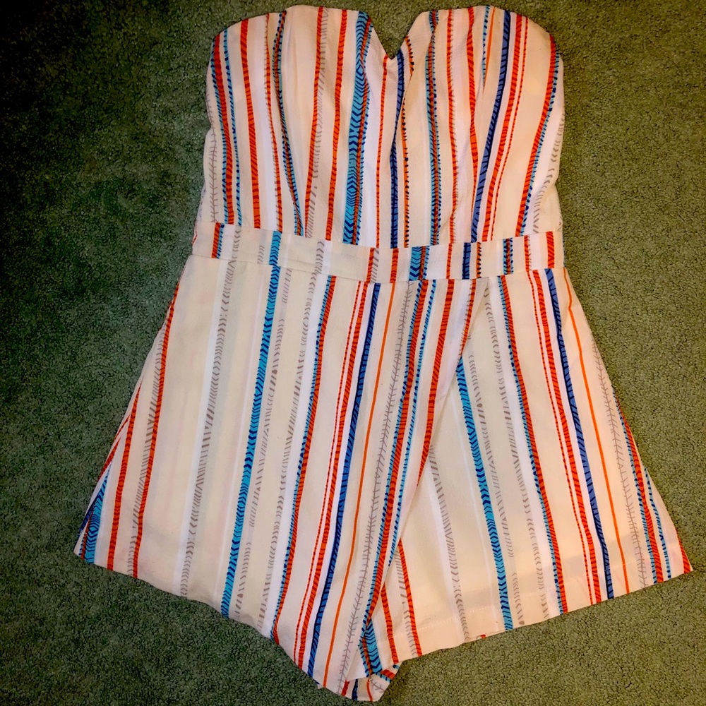 Strapless romper